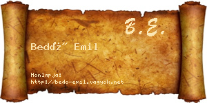Bedő Emil névjegykártya